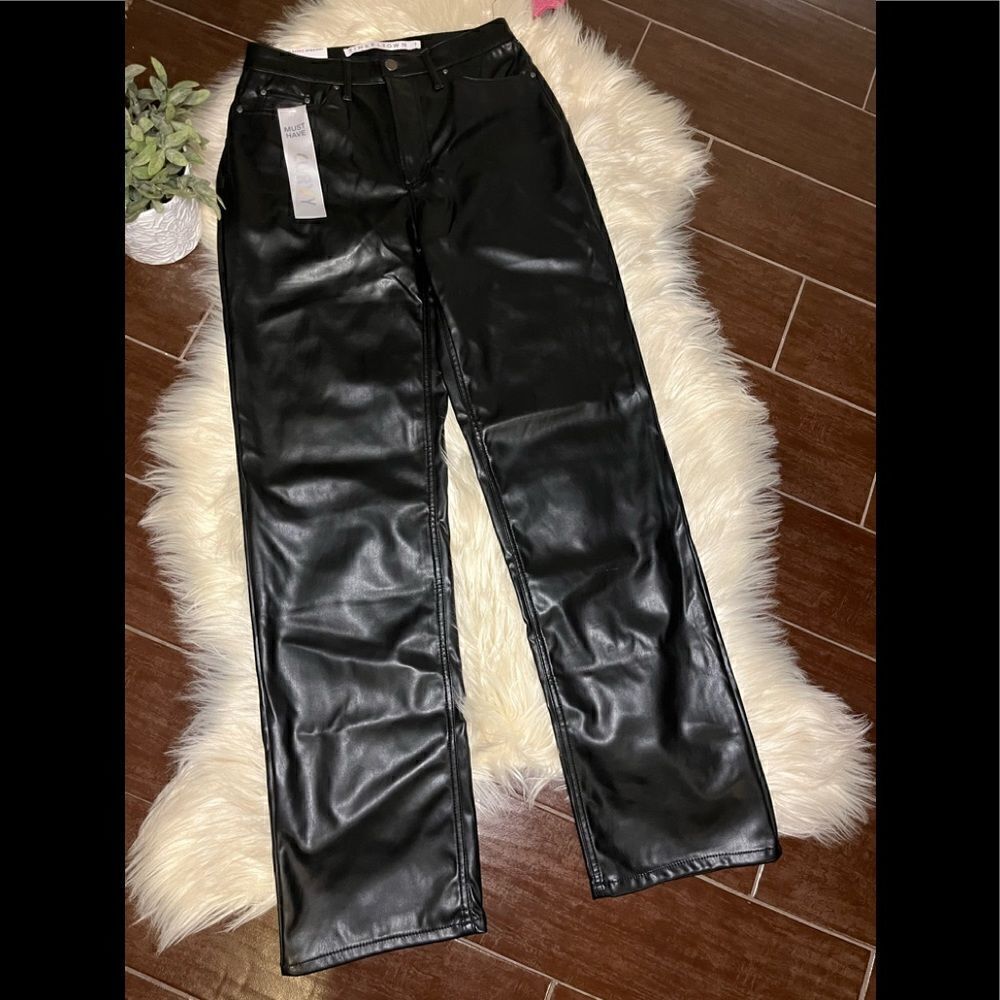 Tinseltown black Hi Rise baggy straight pants sz 7/28